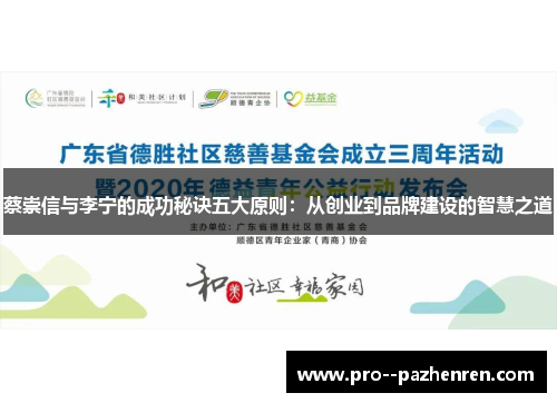 蔡崇信与李宁的成功秘诀五大原则：从创业到品牌建设的智慧之道